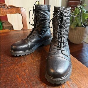 Rare Iris Van Herpen Sculptural Combat Boots - Size 38